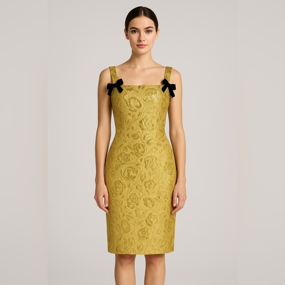 Dolce & Gabbana Dresses & Skirts - Dolce & Gabbana NWT Jacquard Dorato Dress in Gold/ Size 6